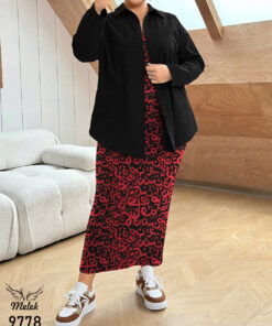 ست دوتکه سارافون و شومیز اسپورت مجلسی سایز بزرگ