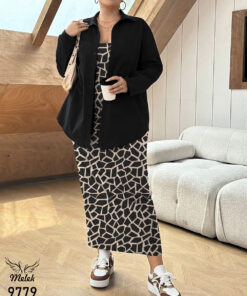 ست دوتکه سارافون و شومیز اسپورت مجلسی سایز بزرگ