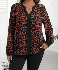 شومیز مجلسی یقه هفت جواهری آستین بلند سایز بزرگ