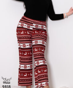 شلوار کریسمسی کمر کشی سایز بزرگ