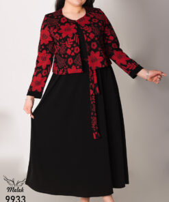 ست دوتکه سارافون و کت کراپ مجلسی یلدایی سایز بزرگ