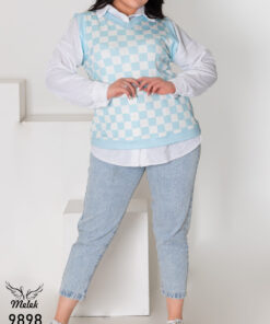 جلیقه تکی اسپورت فانتزی یقه هفت سایز بزرگ