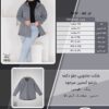 شکت مانتویی جلو دکمه بازشو آستین سرخود سایز بزرگ - چارت