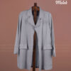 کت مجلسی یقه انگلیسی جلوباز جیب نما سایز بزرگ - غیر ژورنالی