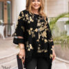 تونیک مجلسی خاااااص و دلبررررر یقه گرد آستین سه ربع دامن هلالی سایز بزرگ