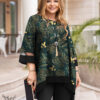 تونیک مجلسی خاااااص و دلبررررر یقه گرد آستین سه ربع دامن هلالی سایز بزرگ