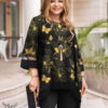 تونیک مجلسی خاااااص و دلبررررر یقه گرد آستین سه ربع دامن هلالی سایز بزرگ