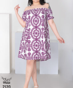 پیراهن عروسکی جذااااااب یقه دکلته آستین کوتاه سایز بزرگ