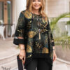 تونیک مجلسی خااااص و دلبرررر یقه گرد آستین سه ربع دامن هلالی سایز بزرگ