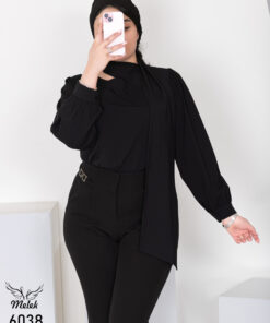 شومیز اسپورت مجلسی خاااااص و دلبرررر یقه کراواتی آستین بلند سایز بزرگ