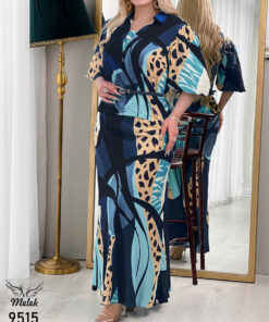 ست بلوز و دامن ماهی اسپورت مجلسی بدون کمربند سایز بزرگ