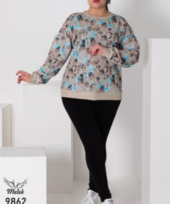 بلوز اسپورت مجلسی یقه گرد آستین سرخود شیییک و دلبررر سایز بزرگ