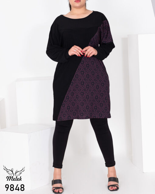 پیراهن مجلسی یقه گرد آستین سرخود شیییک و خااااص سایز بزرگ