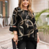 تونیک مجلسی خااااص و دلبرررر یقه گرد آستین سه ربع دامن هلالی سایز بزرگ