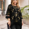 تونیک مجلسی خااااص و دلبرررر یقه گرد آستین سه ربع دامن هلالی سایز بزرگ