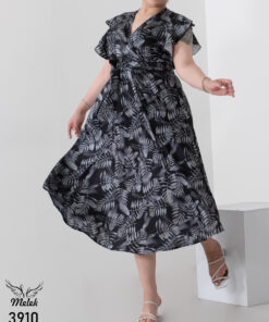 پیراهن ساحلی خاااص و دلبررررر یقه ضربدری آستین کوتاه با کمربند سایز بزرگ