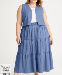 ست جلیقه دامن اسپورت مجلسی سایز بزرگ