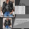 شومیز خاص مجلسی یقه هفت جلو دکمه بازشو آستین پاگن دار سایز بزرگ - چارت