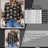 شومیز خاص مجلسی یقه هفت جلو دکمه بازشو آستین پاگن دار سایز بزرگ - چارت