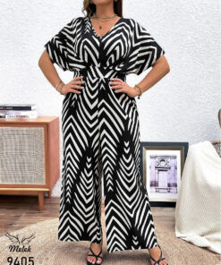 اورال اسپورت مجلسی یقه هفت آستین کیمونو پشت کمر کشی سایز بزرگ