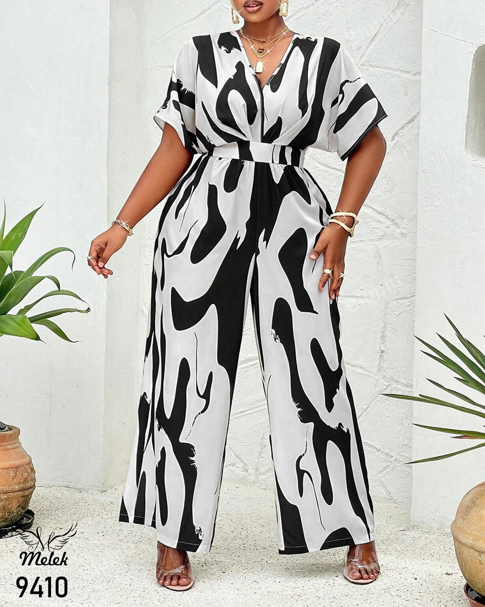 اورال اسپورت مجلسی یقه هفت آستین کیمونو پشت کمر کشی سایز بزرگ