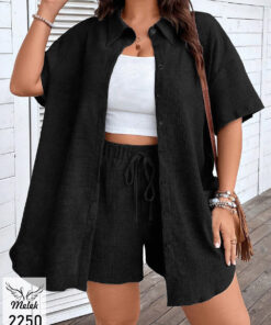 ست شومیز و شورتک اسپورت سایز بزرگ