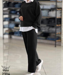 ست بلوز شلوار اسپورت مجلسی سایز بزرگ