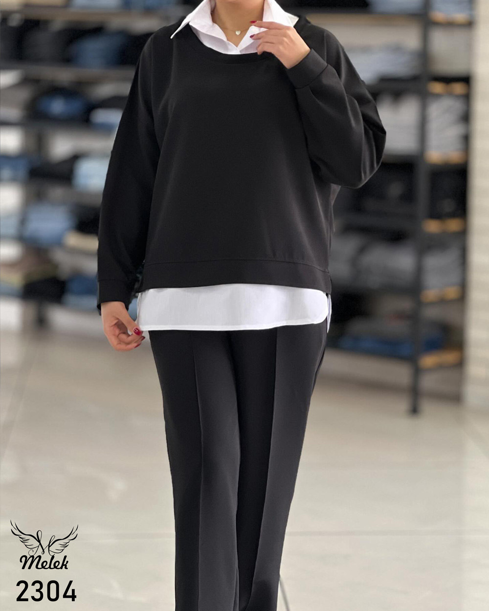 ست بلوز شلوار اسپورت مجلسی سایز بزرگ - غیر ژورنالی