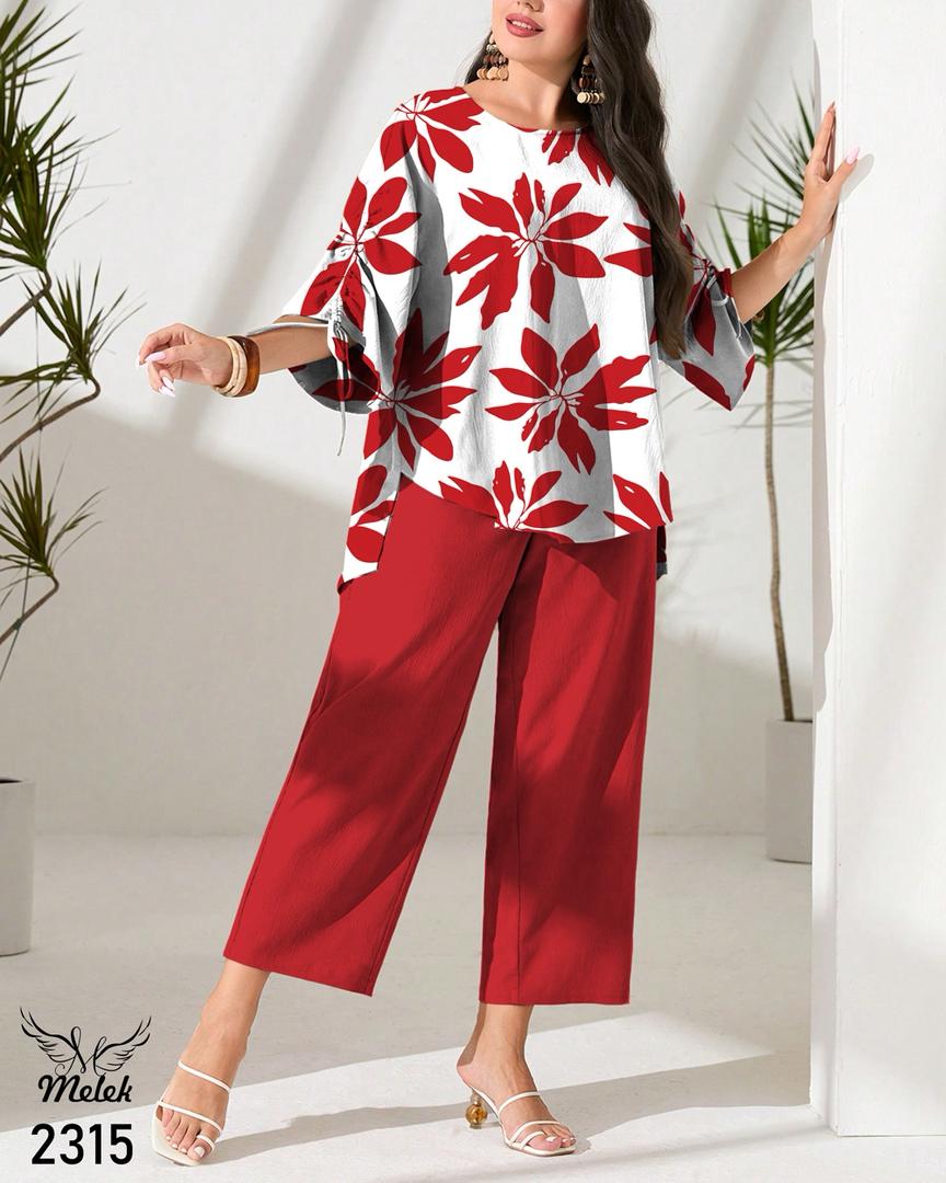 ست شومیز شلوار اسپورت مجلسی سایز بزرگ