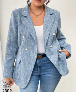 کت اسپورت مجلسی جلوباز یقه انگلیسی سایز بزرگ