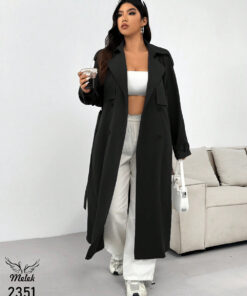 بارانی اسپورت مجلسی یقه انگلیسی دکمه بازشو آستین بلند سایز بزرگ