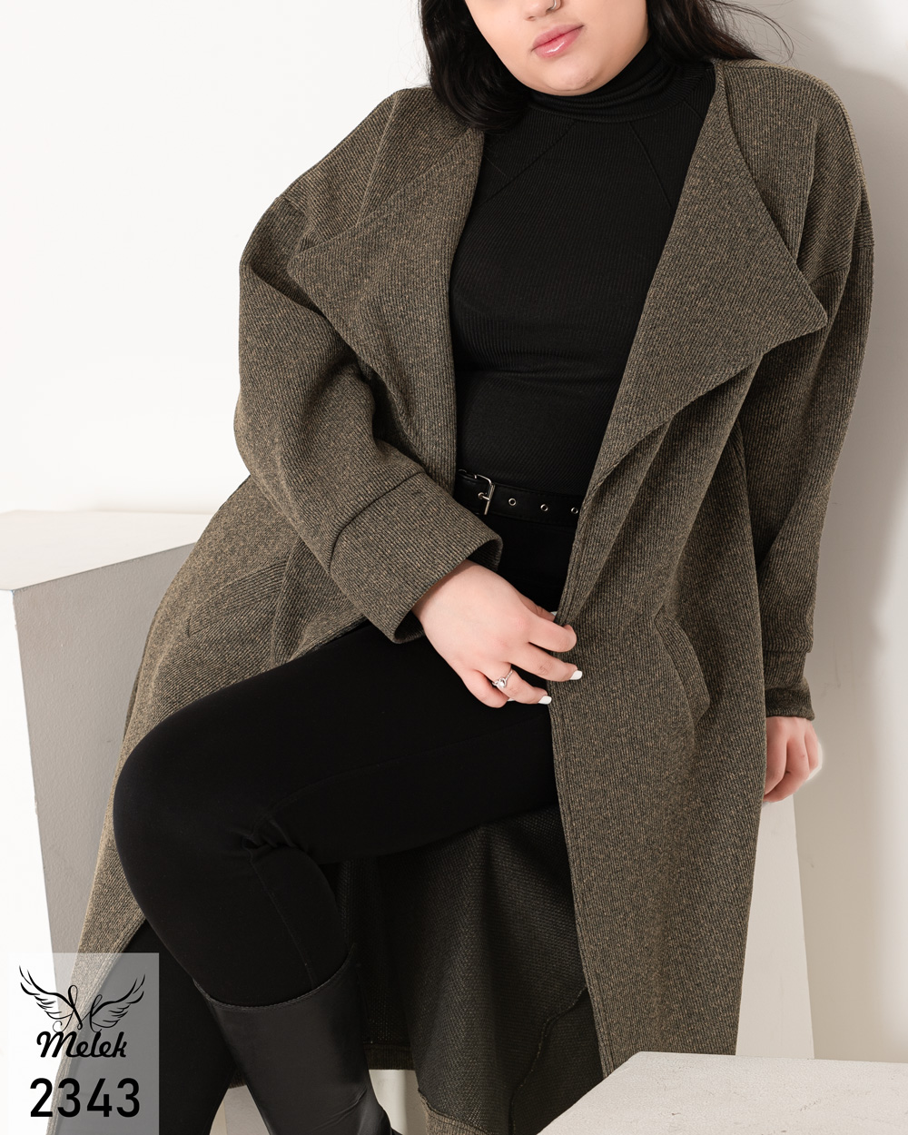 پالتو اسپورت مجلسی جلوباز آستین سرخود جیب دار سایز بزرگ