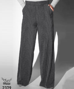 شلوار نیم بگ پاییزه کمر کشی پیله دار دوجیب سایز بزرگ