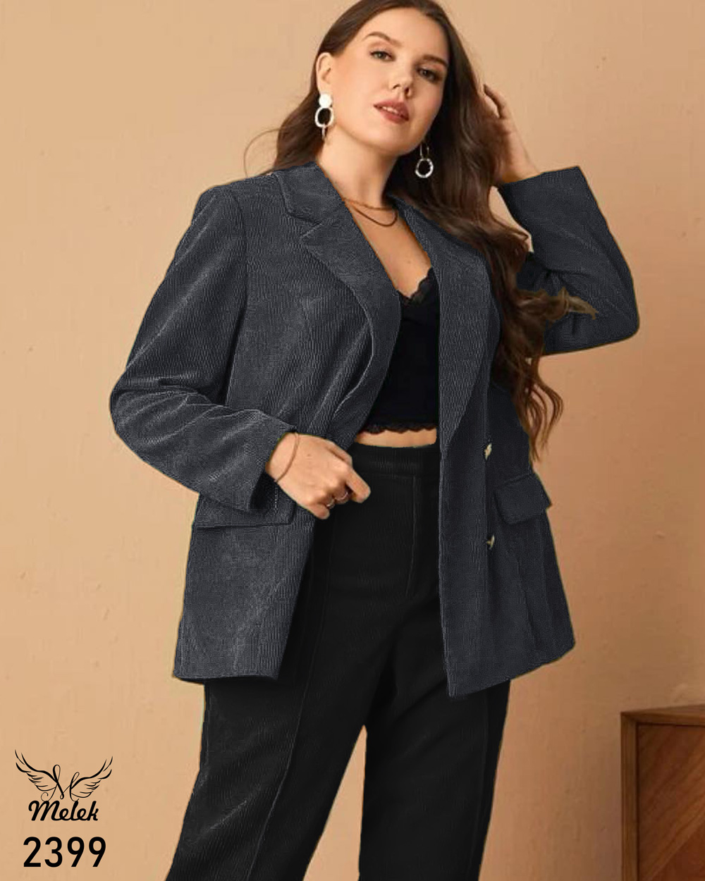 تک کت اسپورت مجلسی یقه انگلیسی دکمه بازشو سایز بزرگ