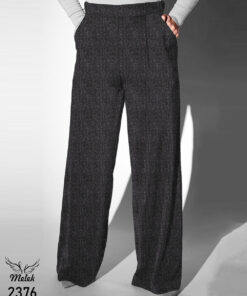 شلوار نیم بگ پاییزه کمر کشی پیله دار دوجیب سایز بزرگ