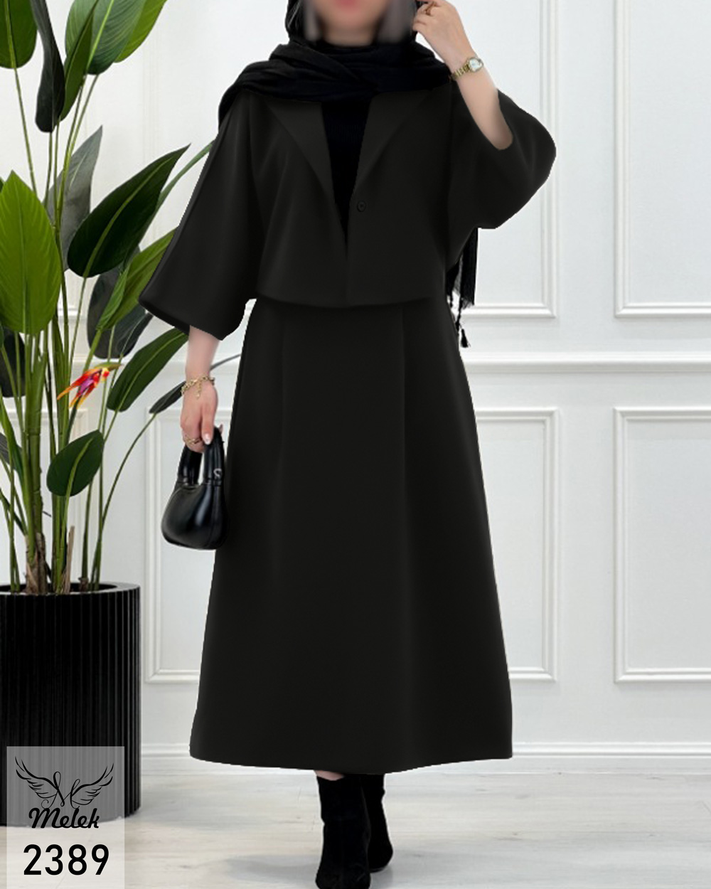 ست دوتکه کت دامن اسپورت مجلسی سایز بزرگ