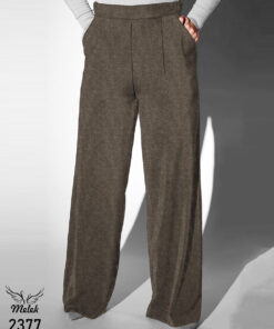 شلوار نیم بگ پاییزه کمر کشی پیله دار دوجیب سایز بزرگ