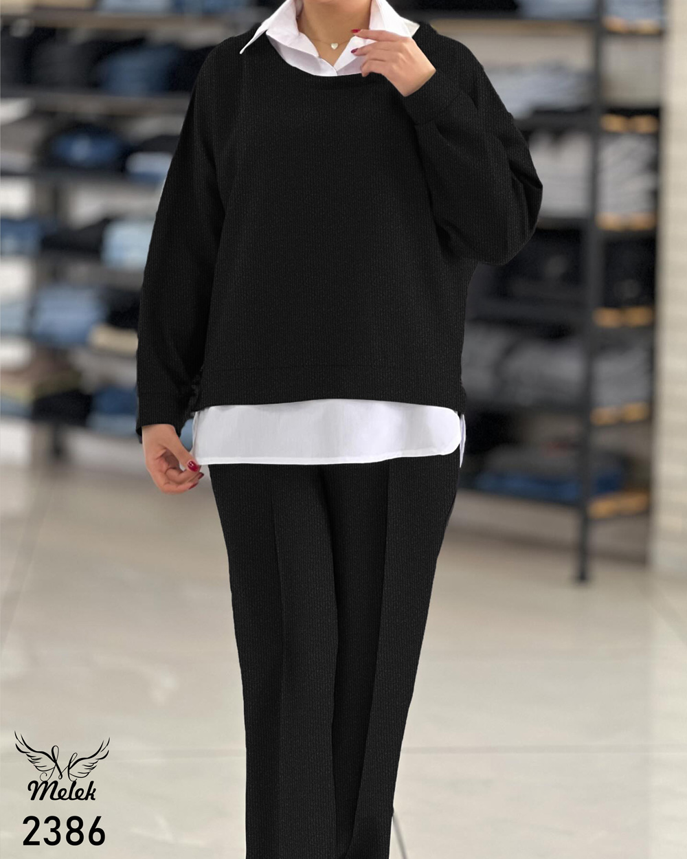 ست بلوز شلوار اسپورت مجلسی سایز بزرگ - غیر ژورنالی