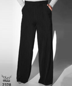 شلوار نیم بگ پاییزه کمر کشی پیله دار دوجیب سایز بزرگ