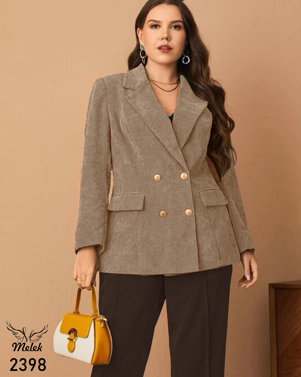 تک کت اسپورت مجلسی یقه انگلیسی دکمه بازشو سایز بزرگ