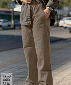 شلوار بگ کمر کشی دوجیب سایز بزرگ