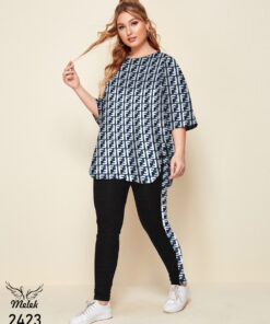 ست تونیک شلوار اسپورت کاربردی سایز بزرگ