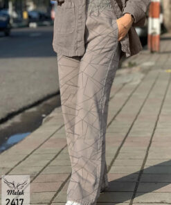 شلوار بگ کمر کشی دوجیب سایز بزرگ