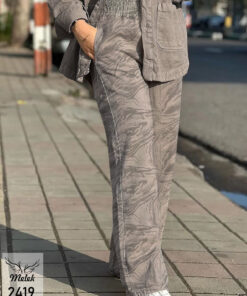 شلوار بگ کمر کشی دوجیب سایز بزرگ