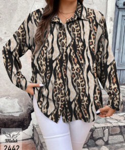 شومیز اسپورت مجلسی دکمه مخفی آستین بلند سایز بزرگ