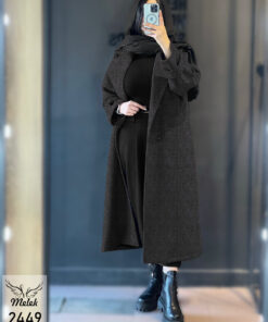 پالتو اسپورت مجلسی یقه انگلیسی دکمه نما آستین بلند جیب دار سایز بزرگ