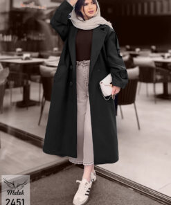 بارانی اسپورت مجلسی یقه انگلیسی جلوباز آستین بلند سایز بزرگ