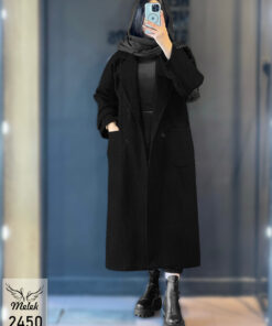 پالتو اسپورت مجلسی یقه انگلیسی دکمه نما آستین بلند جیب دار سایز بزرگ