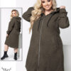سوشرت لانگ کلاهدار جلو زیپ دوجیب سایز بزرگ