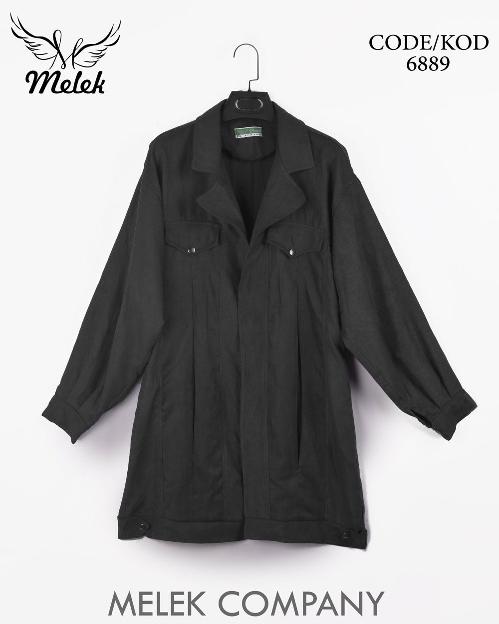 مانتو اسپورت مجلسی یقه انگلیسی جلو باز آستین بلند سایز بزرگ - غیر ژورنالی